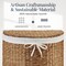 Best Choice Products Half Moon Laundry Hamper w/ Lid, Half Round Laundry Basket, w/ Removable Liner & Handles